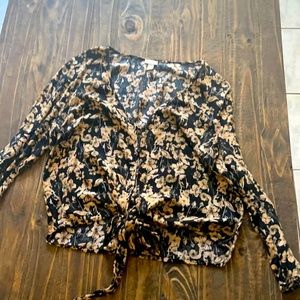 Floral black and gold shirt